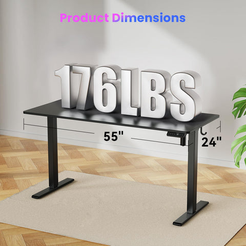 WALKINGDESK Electric Standing Desk, 140 x 60 cm, Black