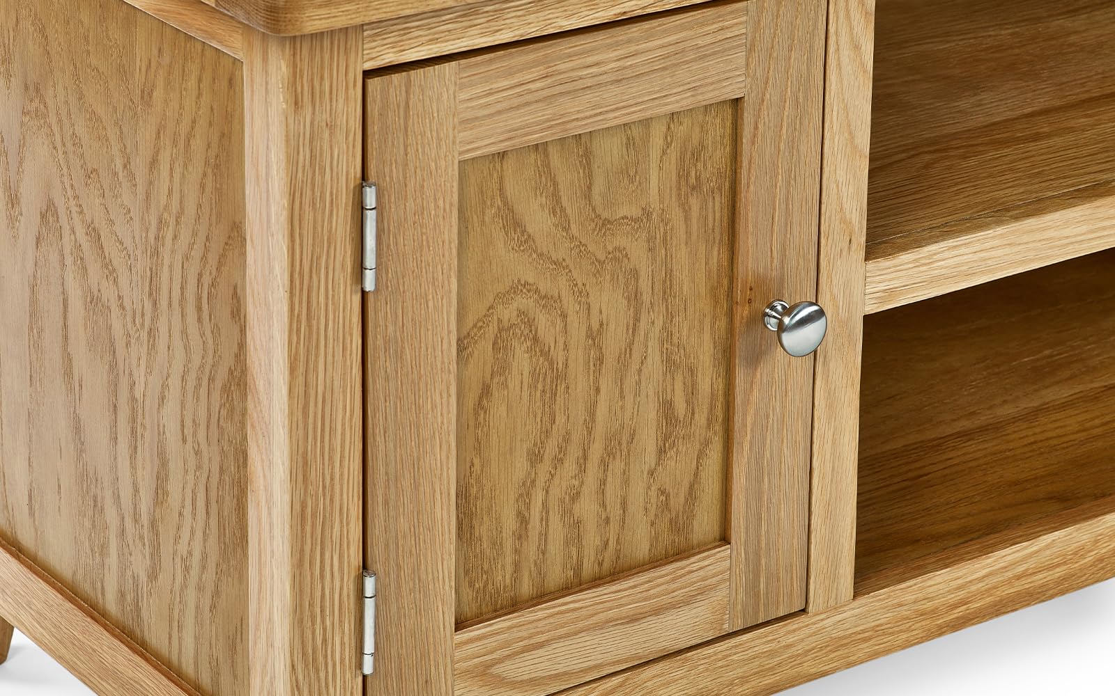 Julian Bowen Mallory TV Unit for up to 65" TVs, Oak - H50 x W127 x D40cm