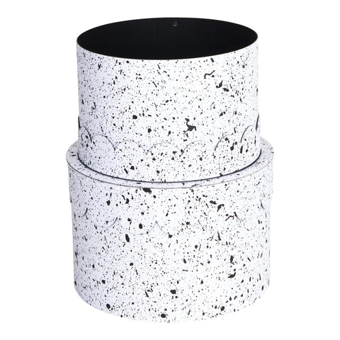 Bigso Box of Sweden WILMA Set of 2 Round Storage Boxes with Lids - Organiser Box with Lid for Clothes, Toys etc.