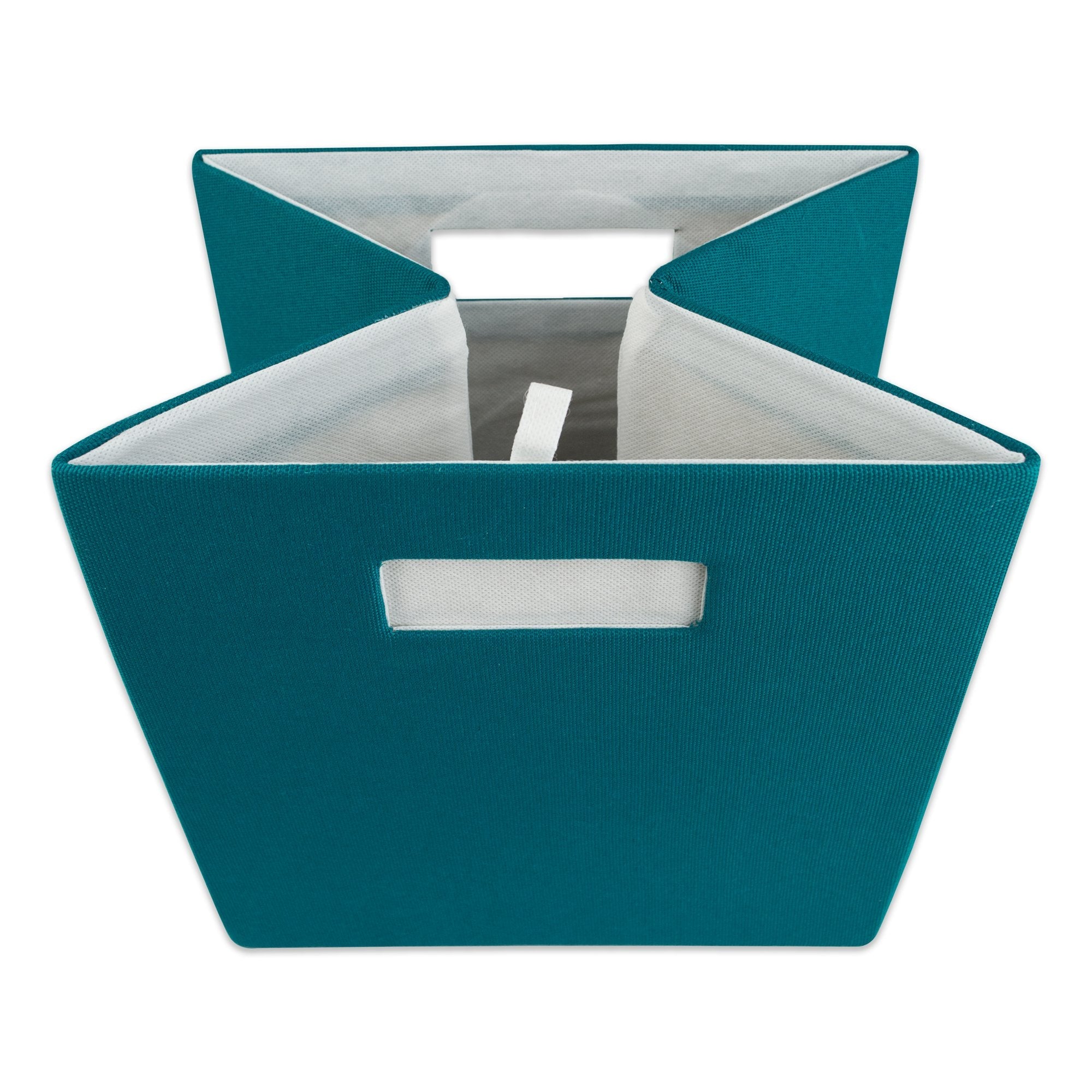 DII Poly-Cube Storage Collection Hard Sided, Collapsible Solid, Large, Teal