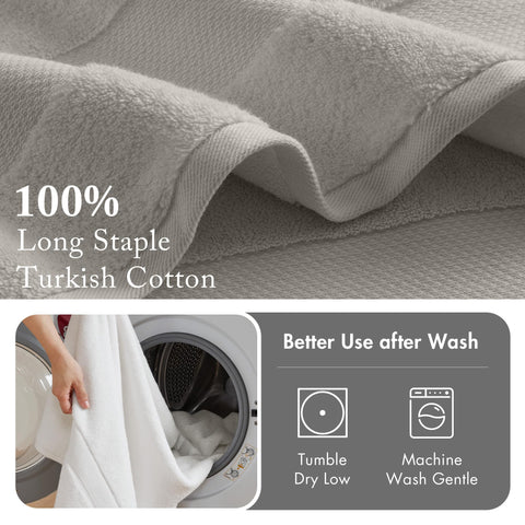 Madison Park Turkish Bath Towel Set, grey
