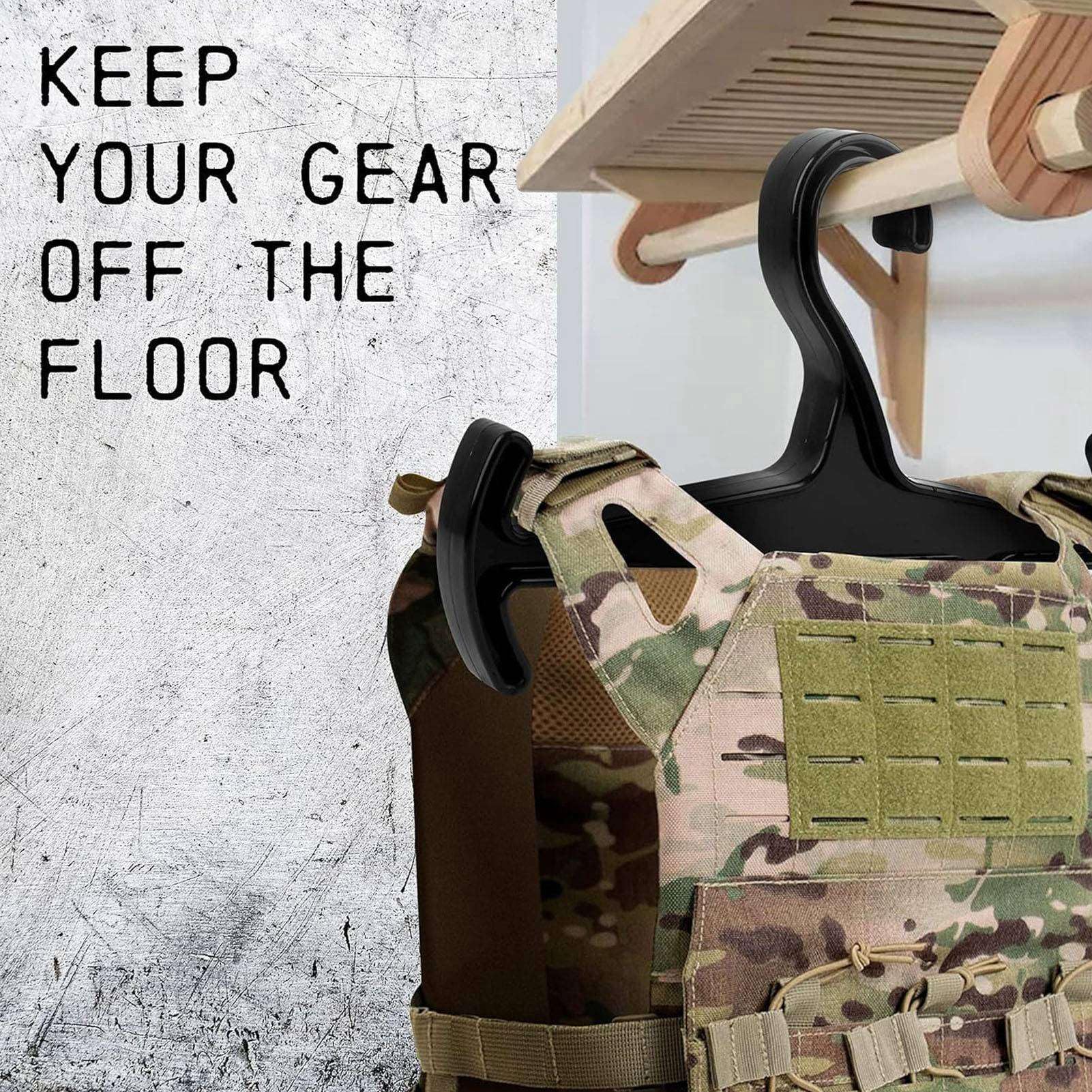 Elprico Multipurpose Heavy Duty Hanger,Anti-Slip,High Load Bearing Clothing Hanger,Ideal for Body Armor, Police, Military Gear, Scuba