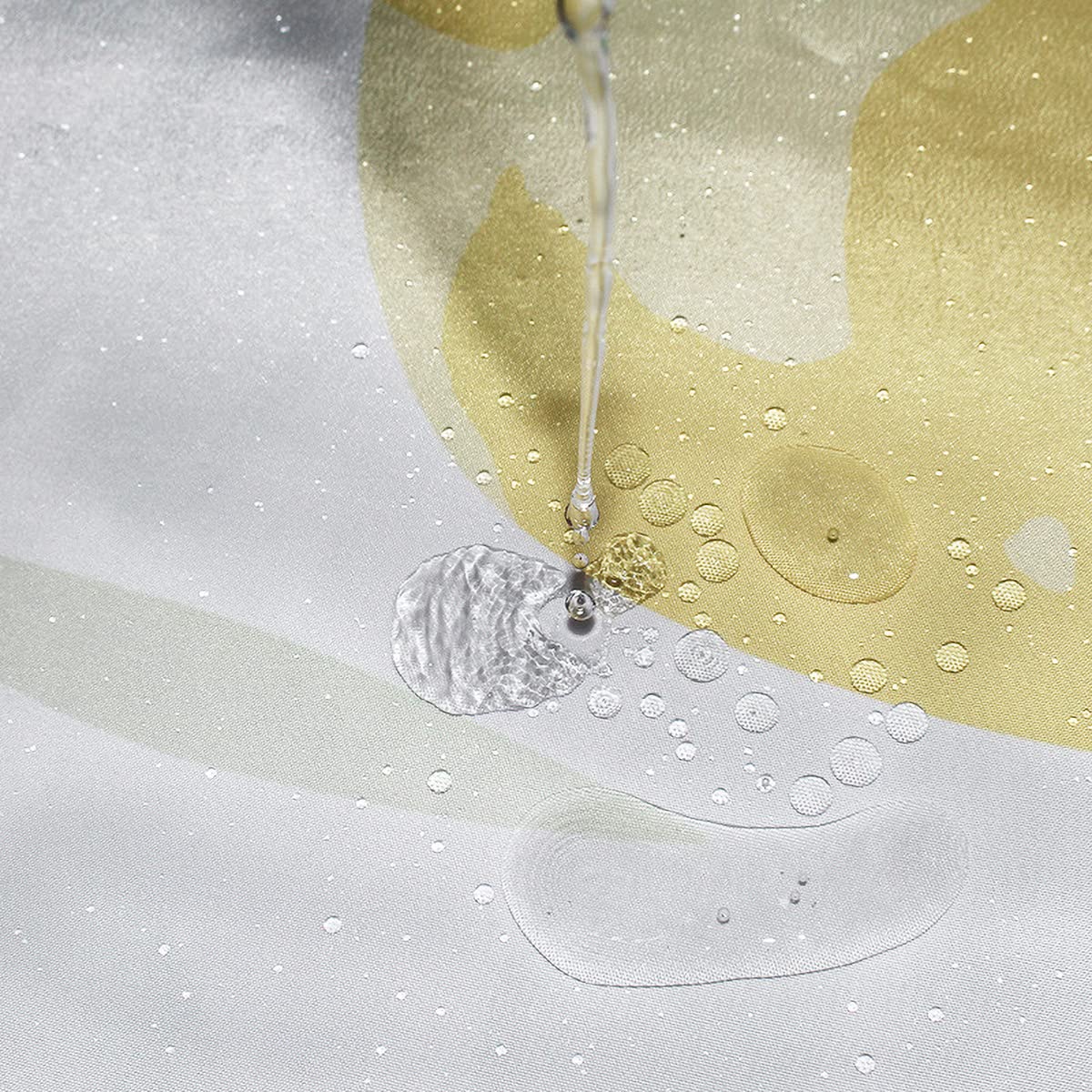 Tennove Shower Curtain 180 x 200cm Fruits Lemon Thick Polyester Fabric Mildew Resistant Shower Curtain Liner for Bathroom Decor Waterproof Bath