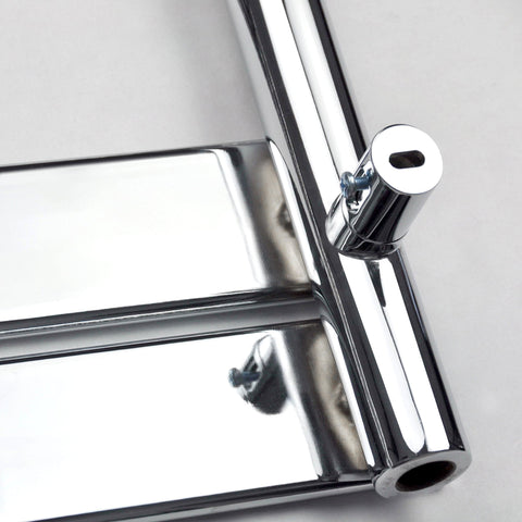 iBathUK Zerith Wall Mounted Flat Panel Heated Towel Rail, 12 Column Slim Flat Steel Hydronic Central Heating High Thermal Output Designer Bathroom