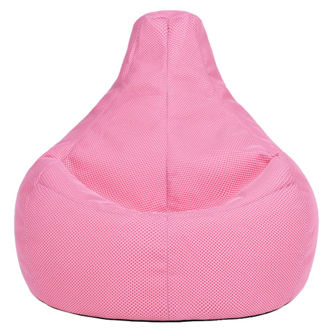 icon Mesh Gaming Bean Bag & Footstool with Filling Included, Pink