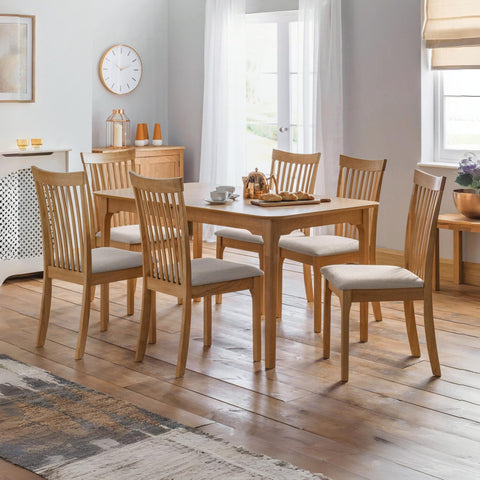 Julian Bowen Ibsen Dining Chairs, Set of 2, Solid Wood - H94 x W55 x D45cm