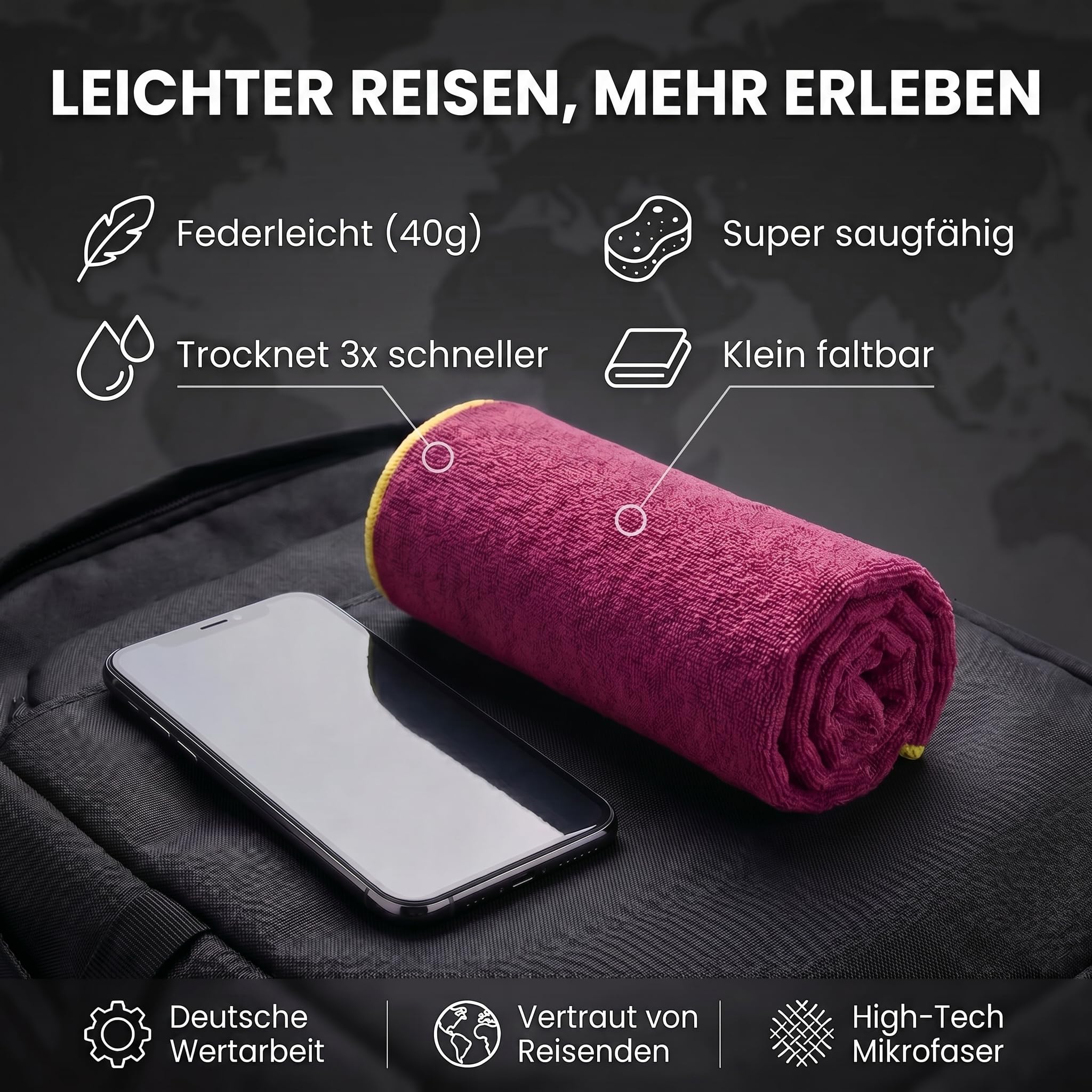 LightDry® Microfiber Sports Towel – Quick-Dry, Soft & Compact