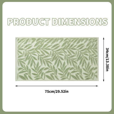 Solvio Premium 100% Cotton Towels Set - Sage Green Leaf Pattern Jacquard Towels - Super Soft and Highly Absorbent Bathroom Accessories for Home and