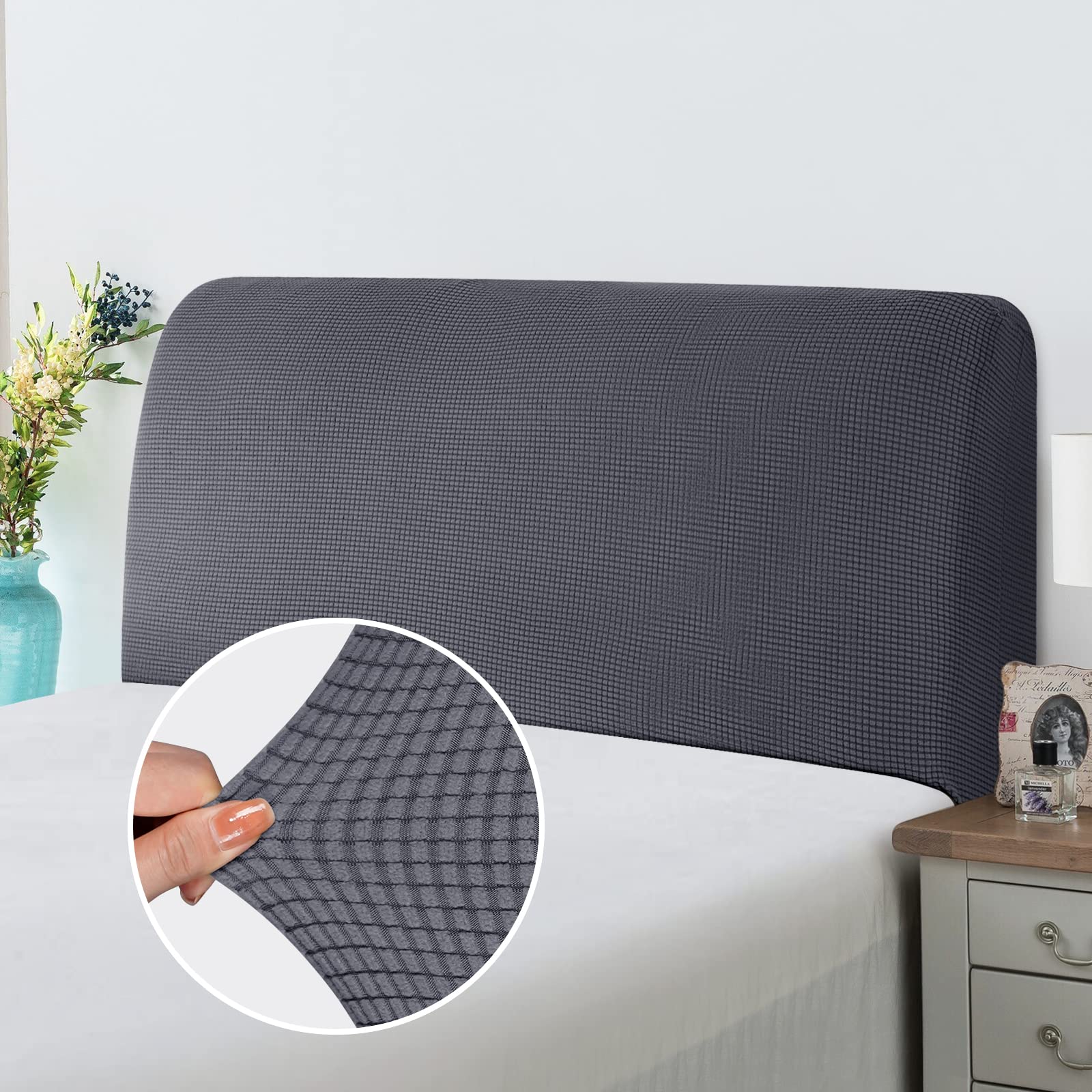 TAOCOCO Single Headboard Covers,Stretch Bed Headboard Cover,All-Inclusive Dustproof Small Double Headboard Bed Covers,Spandex Jacquard Soft Headboard