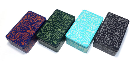 TINIT Stuff Tin - Man Tin Miscellaneous Storage Box (Deep Teal/Sage)