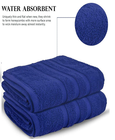 Uk Furniture 2 Pack Extra Large|95x200cm| Super Jumbo Bath Sheet Towels100% Egyptian Cotton 700GSM Super Soft Towel Set. (Blue)