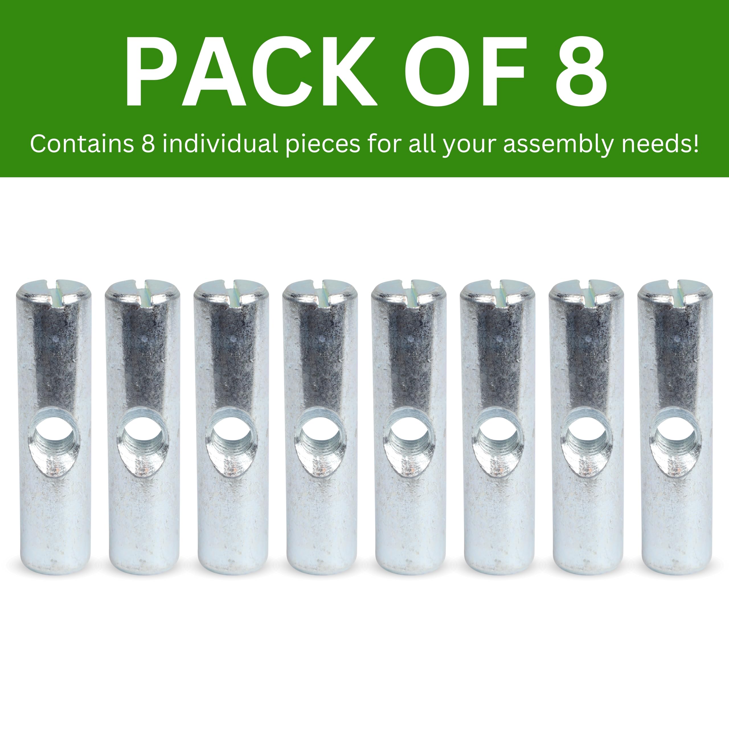 Spare Hardware Parts Cross Dowel Nut Sleeve | Replacement for IKEA Part # 121121 | Pack of 8