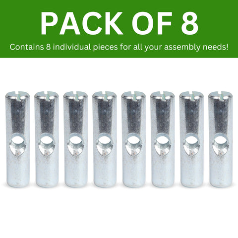 Spare Hardware Parts Cross Dowel Nut Sleeve | Replacement for IKEA Part # 121121 | Pack of 8