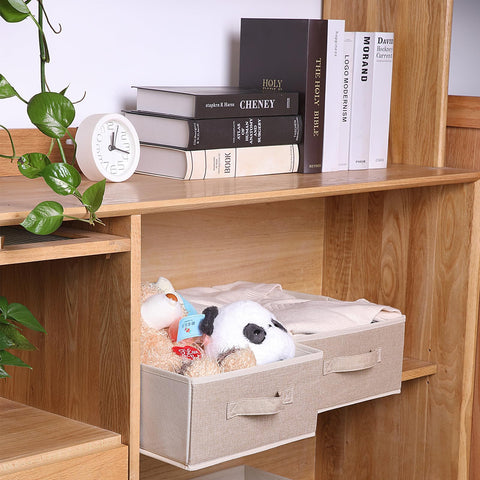 BOMKEE Clothings Collapsible Storage Bins, Foldable Organizers and Storage Baskets Cube Storage Bin for Bedroom Living Room
