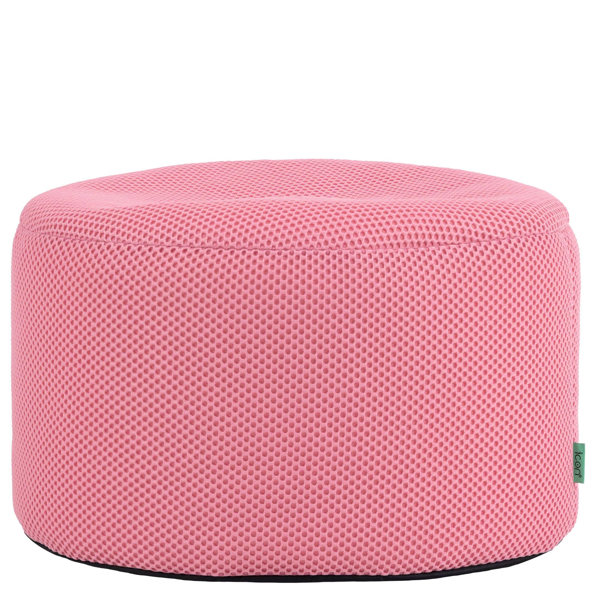icon Mesh Gaming Bean Bag & Footstool with Filling Included, Pink