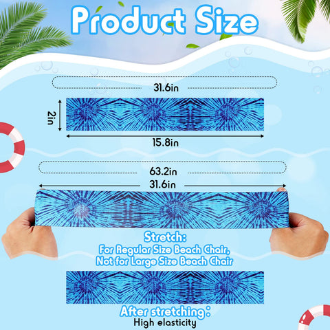 Boao 8 Pack Towel Bands for Beach Chairs Clips Pool Lounge Cruise Chair Strap Holder Elastic Windproof Accessories Summer