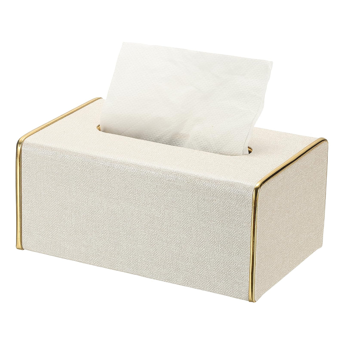 sourcing map Tissue Box Cover, Rectangle Modern Tissue Box Holder with Magnetic Closure for Living Room Bedroom Office Hotel Desk