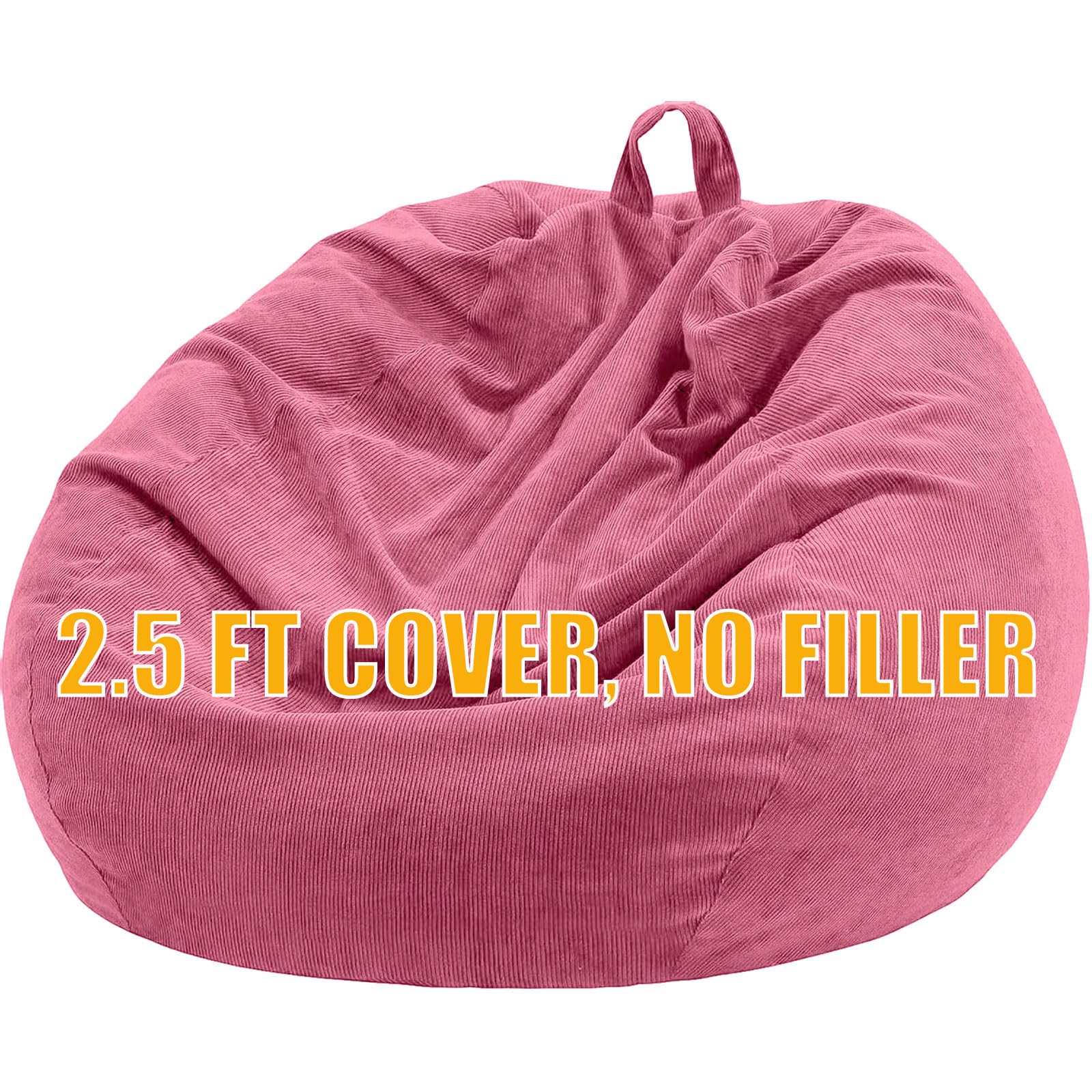 Nobildonna Bean Bag Chair Cover (No Filler) for Kids Beanbag Stuffed Animal Storage Without Filling Plush Toys Holder and Organizer Soft Premium