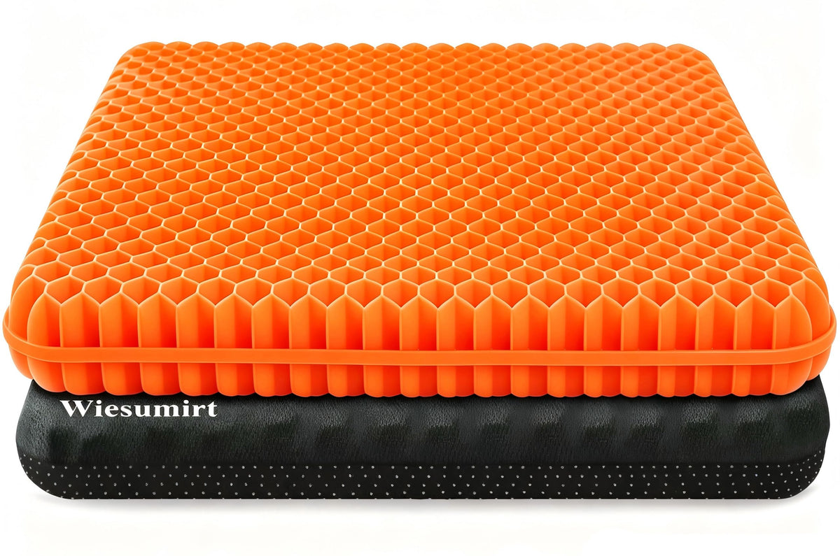Plus Size Gel Seat Cushion, 50×50×4cm, Large and Thick Supportive Seat Cushion for Pressure Relief for Buttock, Sciatica, Tailbone Pain