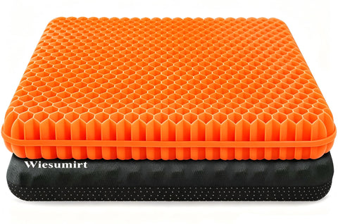 Plus Size Gel Seat Cushion, 50×50×4cm, Large and Thick Supportive Seat Cushion for Pressure Relief for Buttock, Sciatica, Tailbone Pain