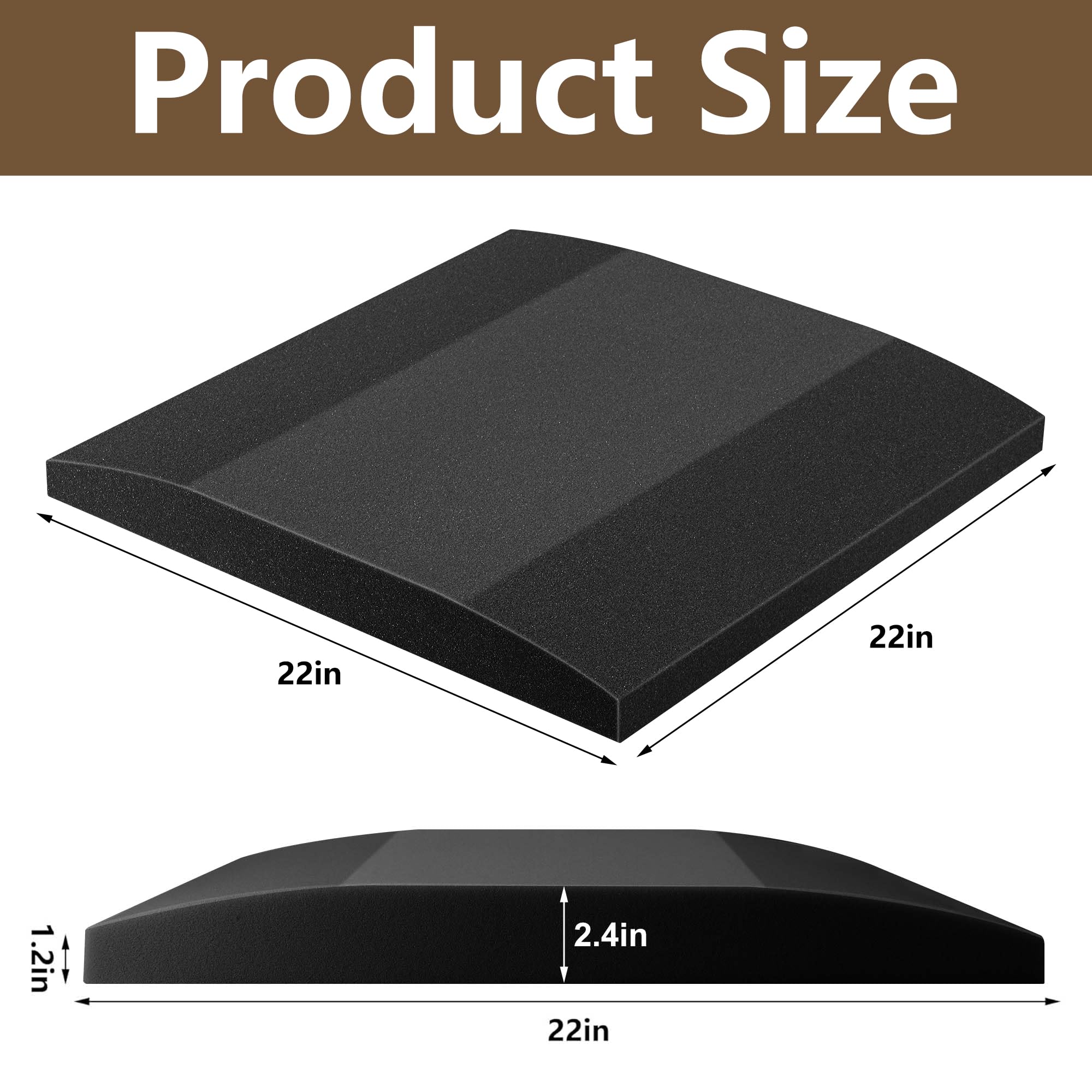 GIONAR 3 Pack 55x55cm Sofa Cushion Support-Repair Foam for Sagging Seat