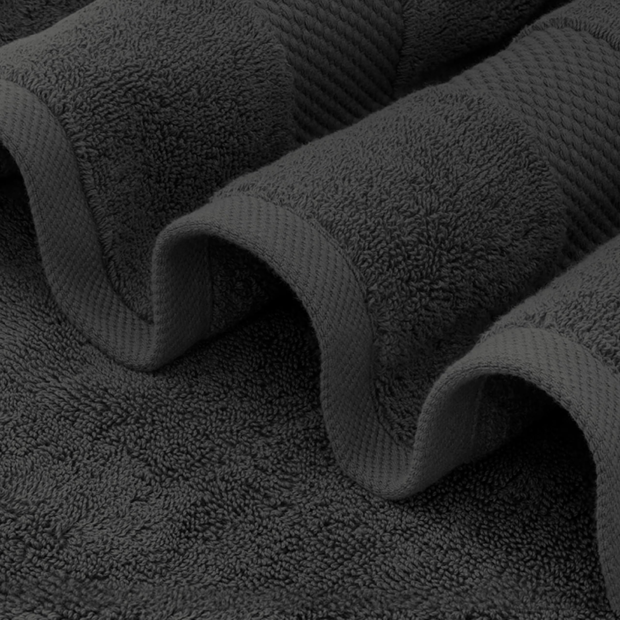 Delara A1 HOME COLLECTIONS Organic Cotton Feather Touch Quick Dry 700 GSM Hand Towel, Sharkskin Grey 20"X30" (Pack of 6)