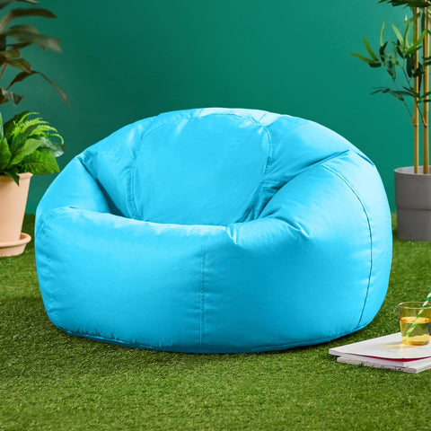 Bean Bag Bazaar Kingston Outdoor Bean Bag with Filling Included, Aqua