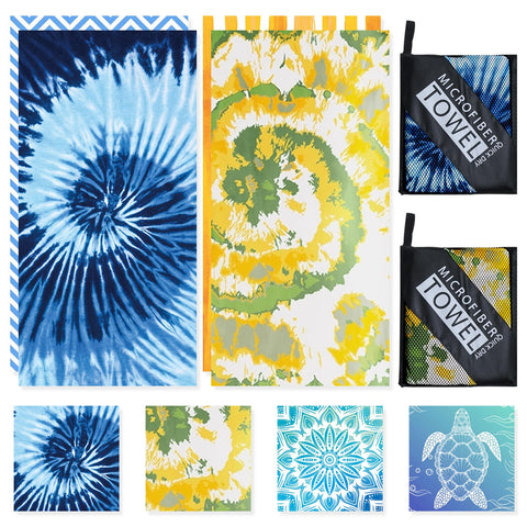 Startseite Microfibre Beach Towels for Adults - 2 Pack 180x100cm Lightweight Beach Towel Extra Large