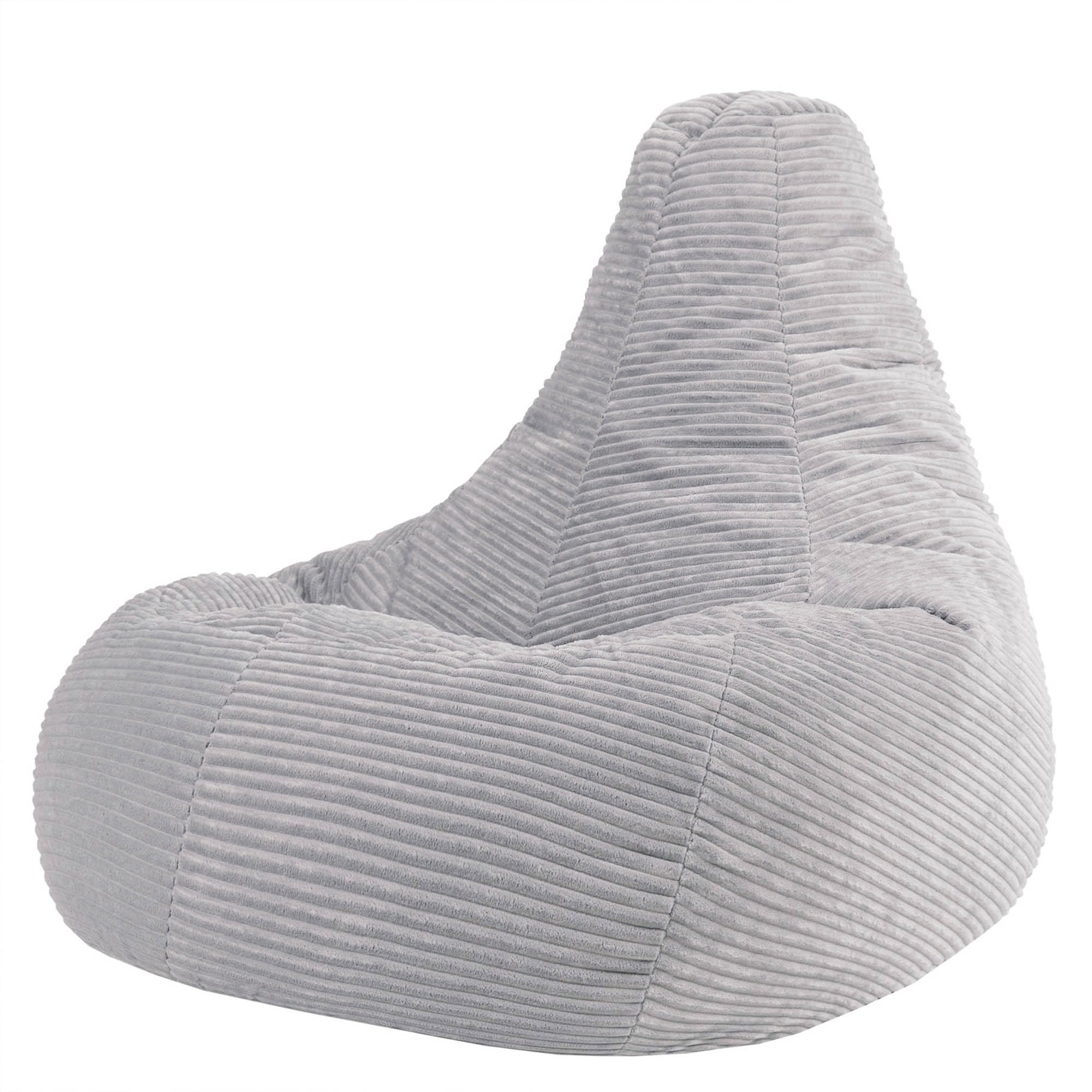 icon Dalton Large Cord Bean Bag with Filling Included, Grey