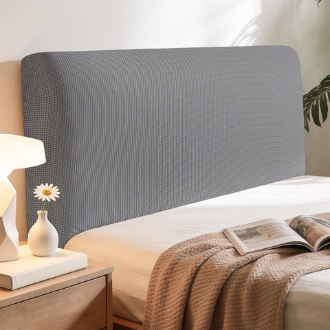 Niuoppy Bed Headboard Cover Fully Wrapped, Stretch Head Board Covers for Single Bed, Beds Headboard Protector Dustproof and Cat Scratch-proof