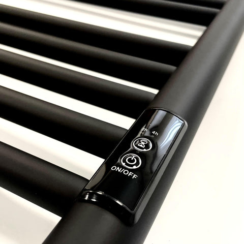 Greened House Siena Black Electric Heated Towel Rail 500mm W x 720mm H