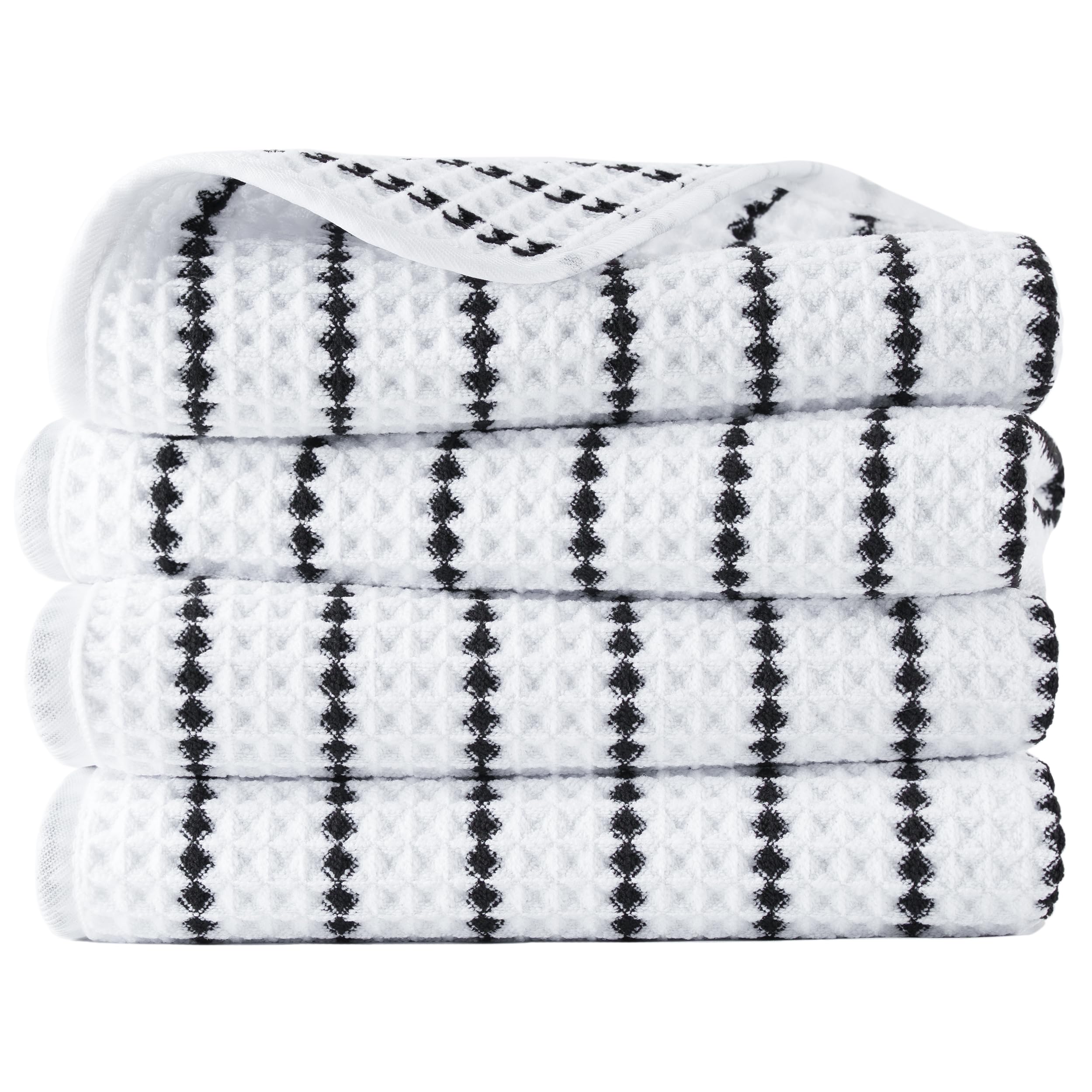POLYTE 430 GSM Microfibre Quick Dry Waffle Hand Towel, 40.6x76.2 cm