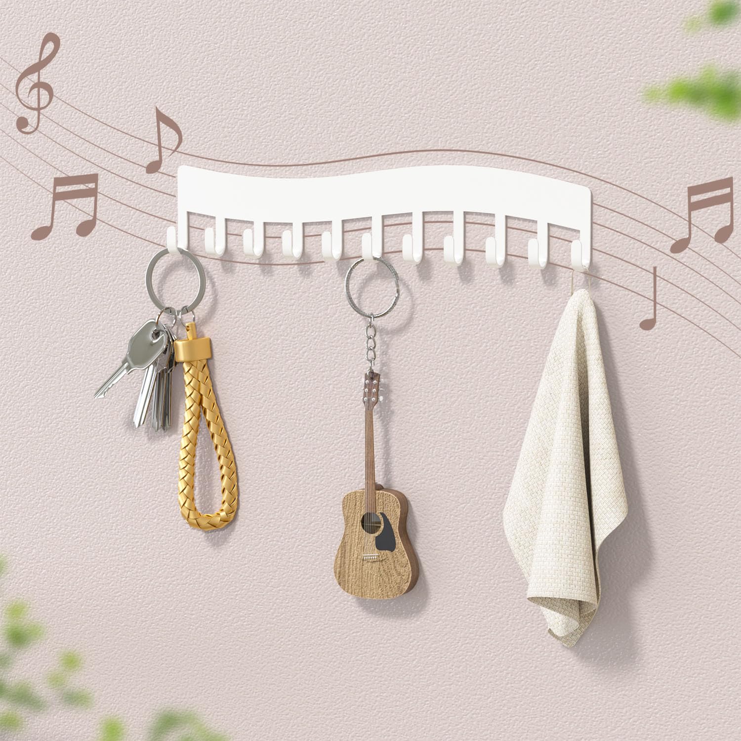 Josmimic Necklace Holder Wall Organizer (White)