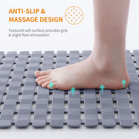 Smiry Shower Bath Mat Non Slip, Quick Drying for Inside Shower, 40 x 100 cm