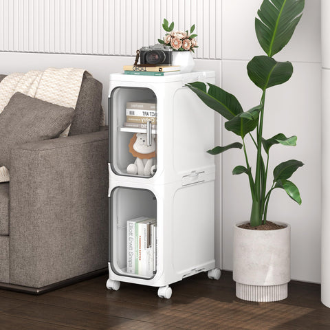 YVVVVY 20cm Bathroom Storage Cabinet, Waterproof Small Tolilet Unit