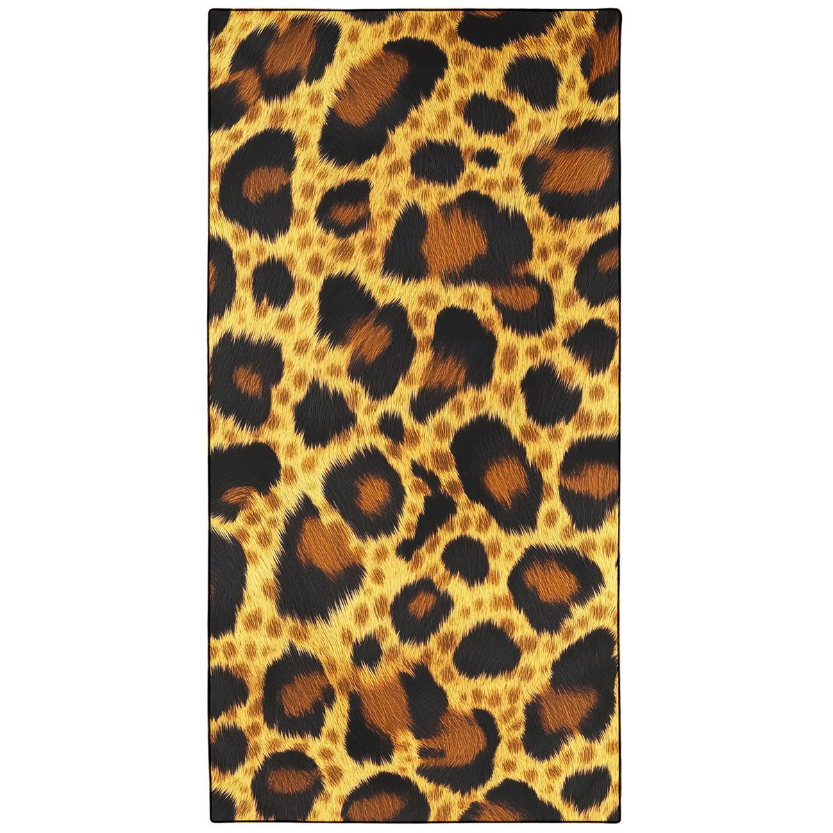 Violetpos Realistic Leopard Fur Print Beach Towel, Extra Large 180x90 cm 250GSM Microfibre, Sand Free Quick Dry