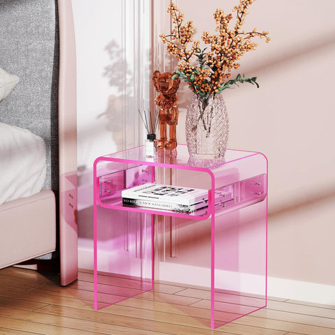 solaround Acrylic Side Table, Pink