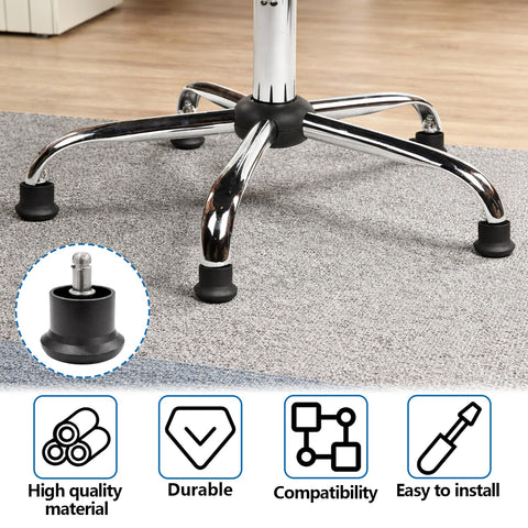 5 Pcs 2 Inch Desk Chair No Wheels,With Soft Rubber Bottom,Bell Glides Replacement,Office Chair No Wheels,Used To Convert Swivel Chairs Castors