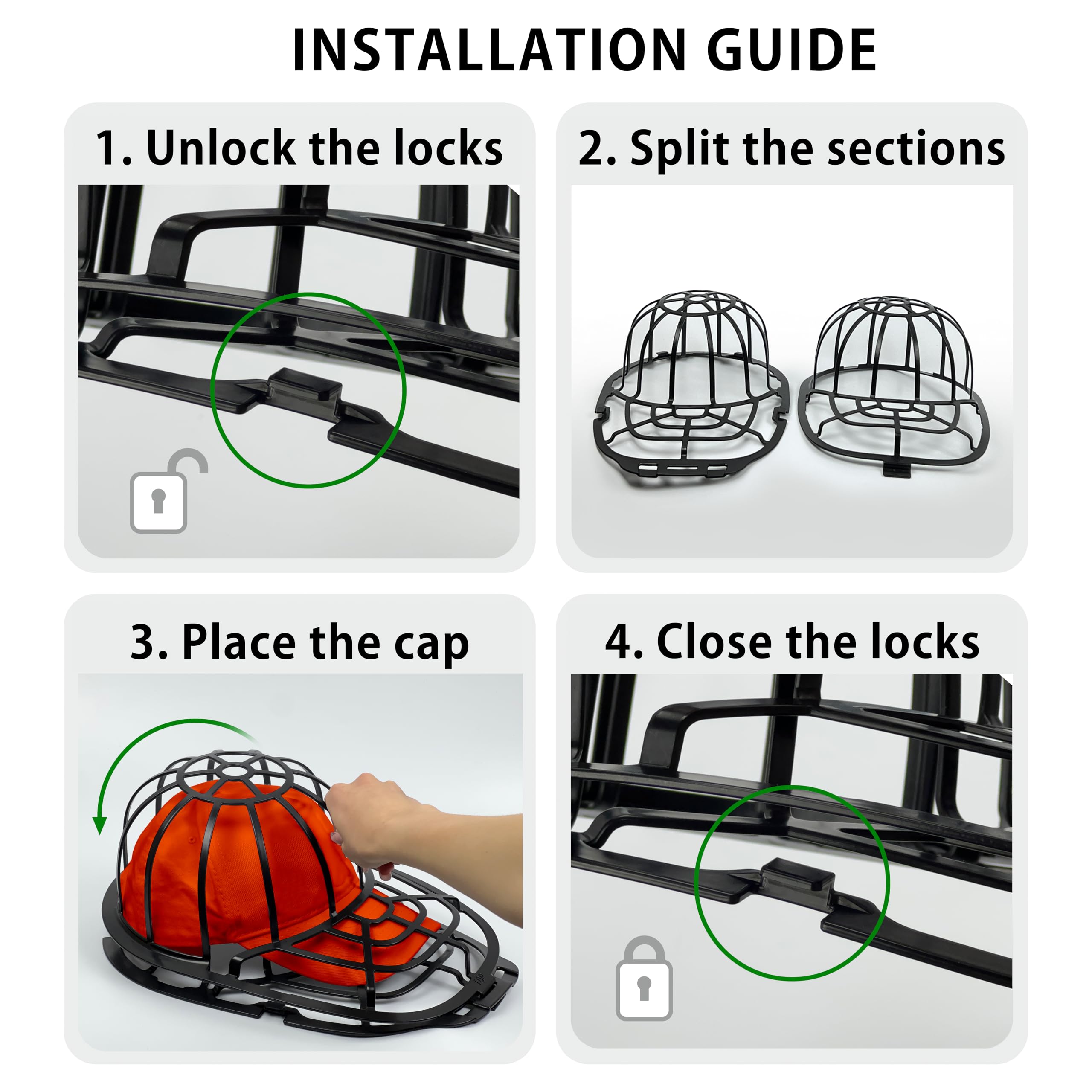 HomeGadget Cap Cleaner - for washing machine and dishwasher - [with reinforced struts]