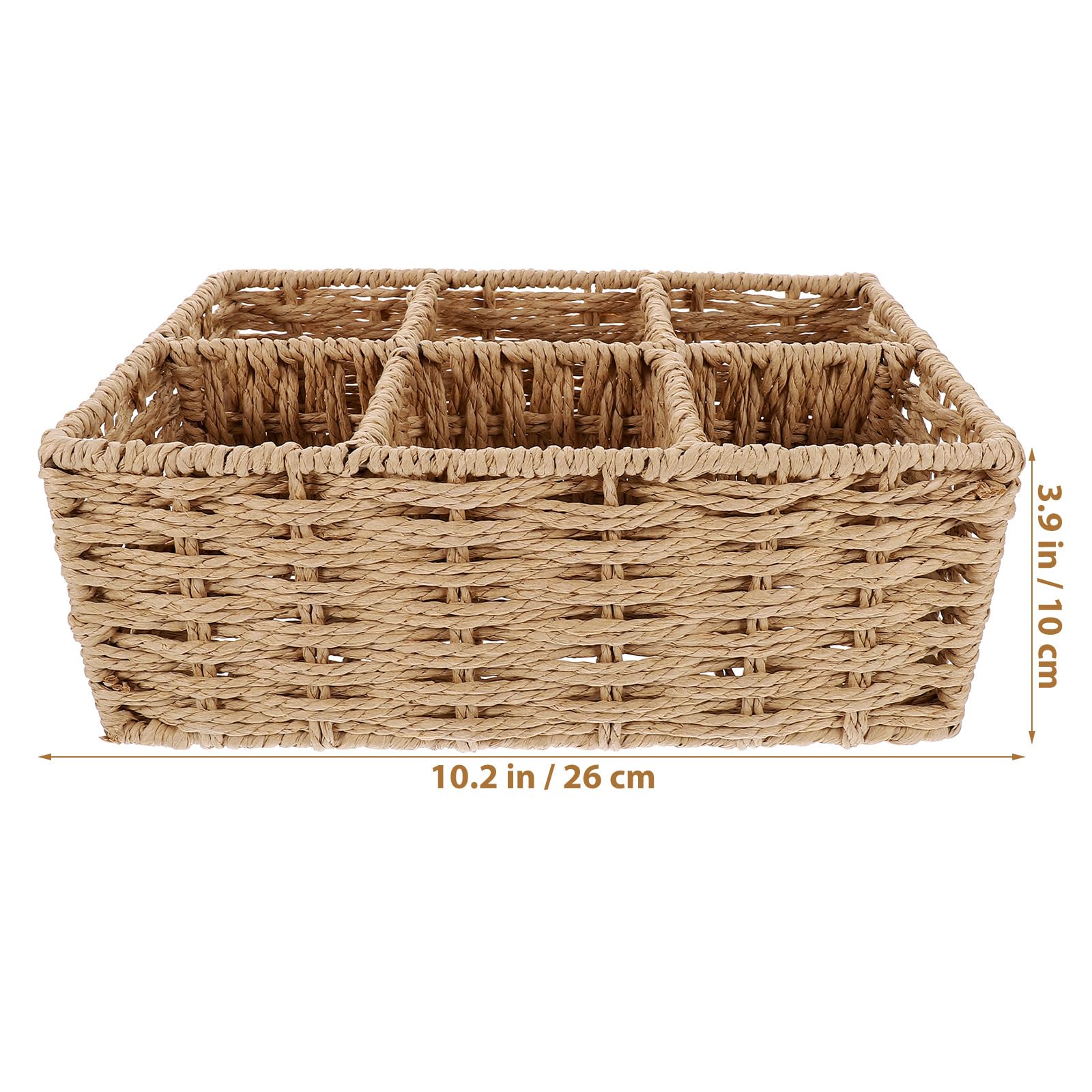 Cabilock Six-Grid Storage Box Multi-Compartment Sundries Holder for Jewellery Necklaces Rings Earrings Earphones Coins Beads Clear Desktop Organiser