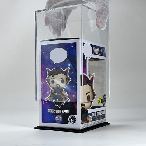 HOPEME Fully Assembled Acrylic Display Case, Clear Acrylic Protector Compatible with Funko POP! 4 Inch Vinyl Figures