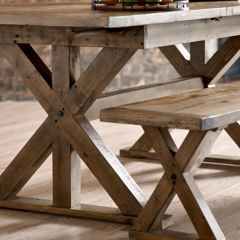 Julian Bowen Chatsworth Extending Table,Reclaimed Pine - H77.5xW220xD97.5cm