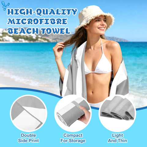 Anavasi Microfibre Beach Towels for Adults, 1 Pack 180 x 90cm 100% Recycled