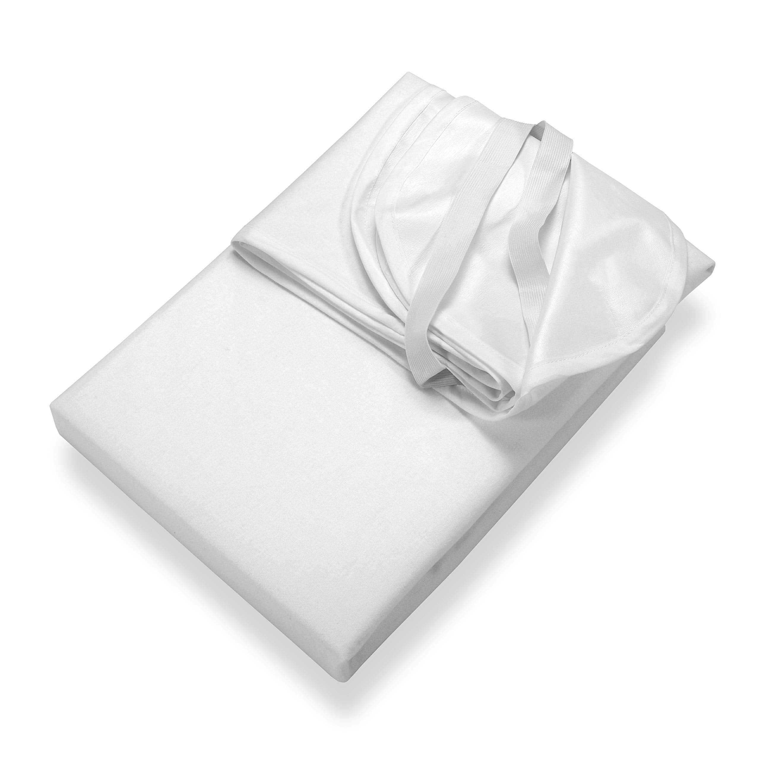SETEX Waterproof Molleton Mattress Protector 100 x 200 cm, 100% Cotton Mattress Protector, Generation, White