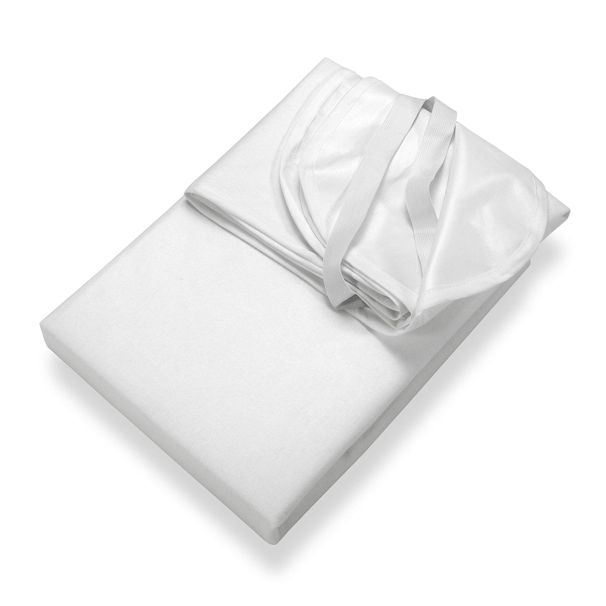 SETEX Waterproof Molleton Mattress Protector 100 x 200 cm, 100% Cotton Mattress Protector, Generation, White