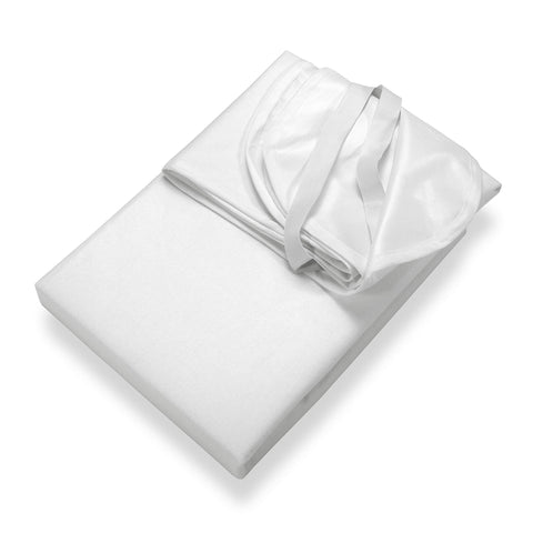 SETEX Waterproof Molleton Mattress Protector 100 x 200 cm, 100% Cotton Mattress Protector, Generation, White
