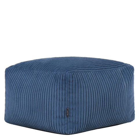 icon Amara Small Cord Bean Bag Footstool with Filling Included, Blue