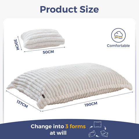 MAXYOYO Giant Bean Bag Chair,Faux Fur Lazy Lounge Chair with Foam Filling