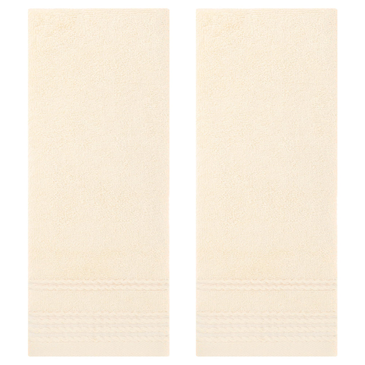 HMETOL Striped Comfort and Quick Drying Hand Towel Set (14 x 30 Inches)