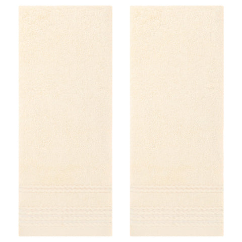 HMETOL Striped Comfort and Quick Drying Hand Towel Set (14 x 30 Inches)
